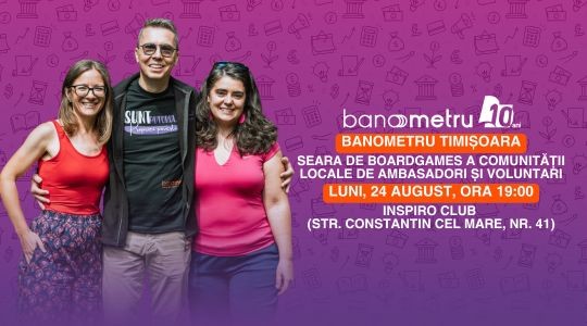 Banometru Timișoara: Seara de boardgames a comunității locale de ambasadori și voluntari