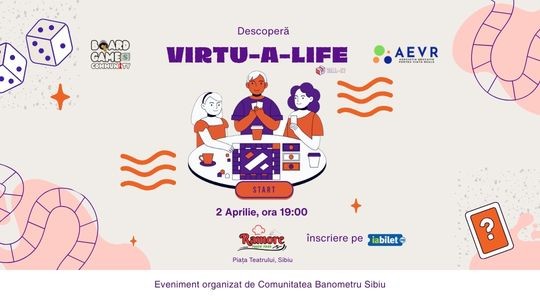 Banometru Sibiu x Boardgames Community: Premieră Virtu-a-life – jocul despre bani și alegeri